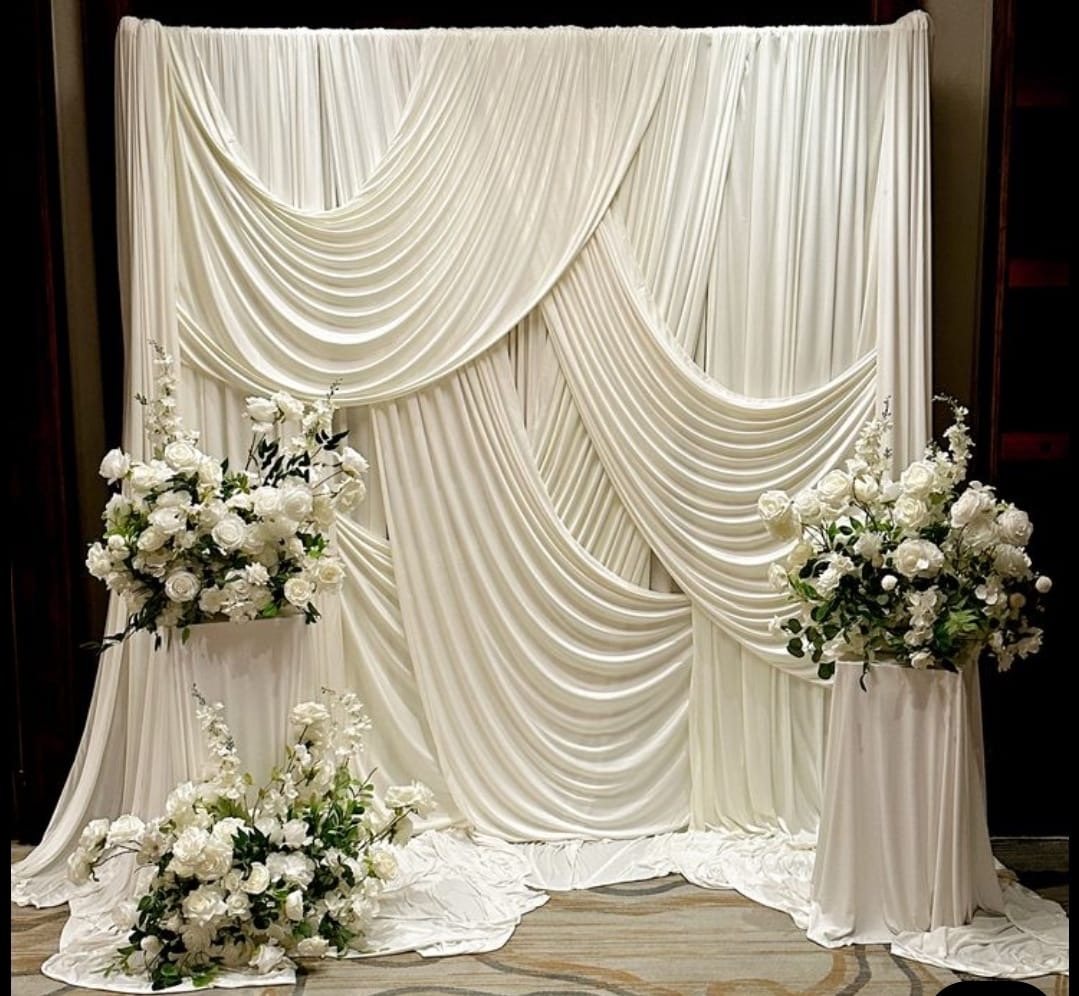 Ivory Draped Backdrop