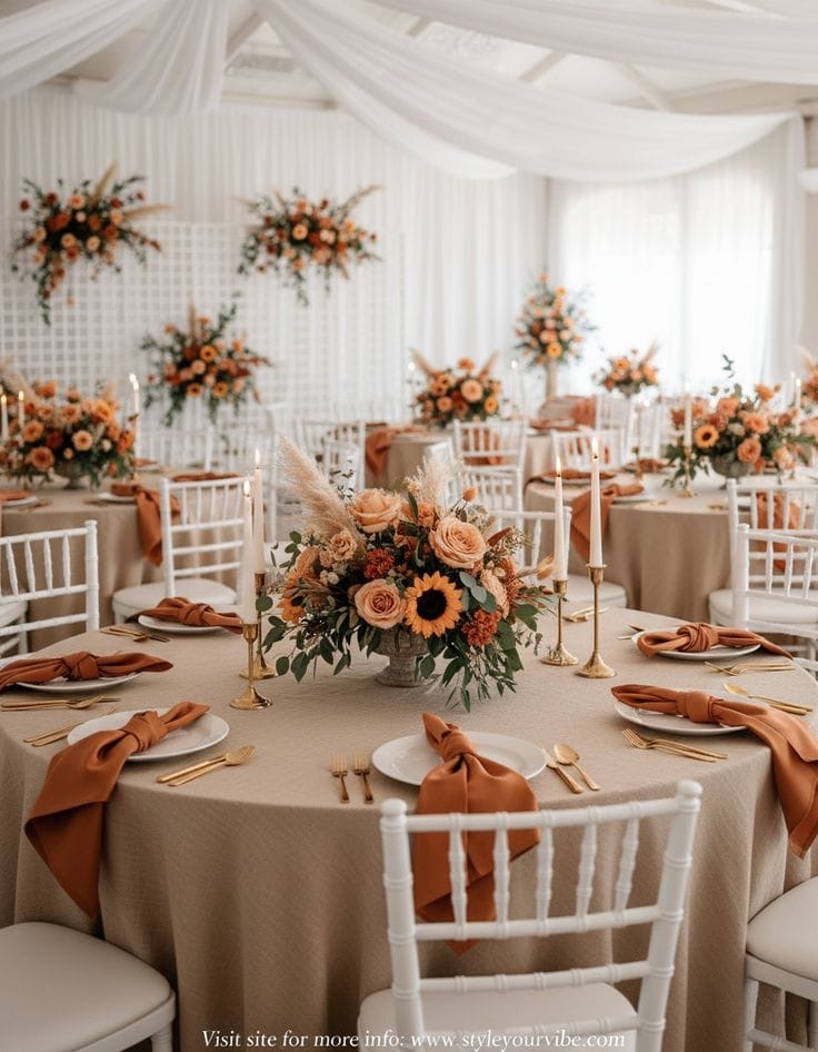 Terracotta Sunflower Tablescape